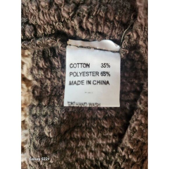 S32 ANDTHEWHY Gray drop long sleeved cowl neck sweater w High Low Hem - Picture 7 of 8